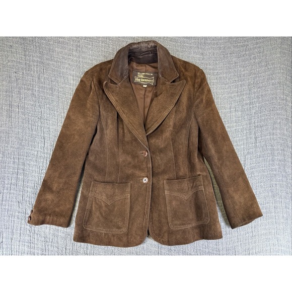 70's Suede Trench Coat with Snap Belt Closure by The Tannery Montgomery Ward main image 0